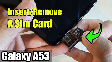 Samsung Galaxy A53 5G: How to insert the microSD card.